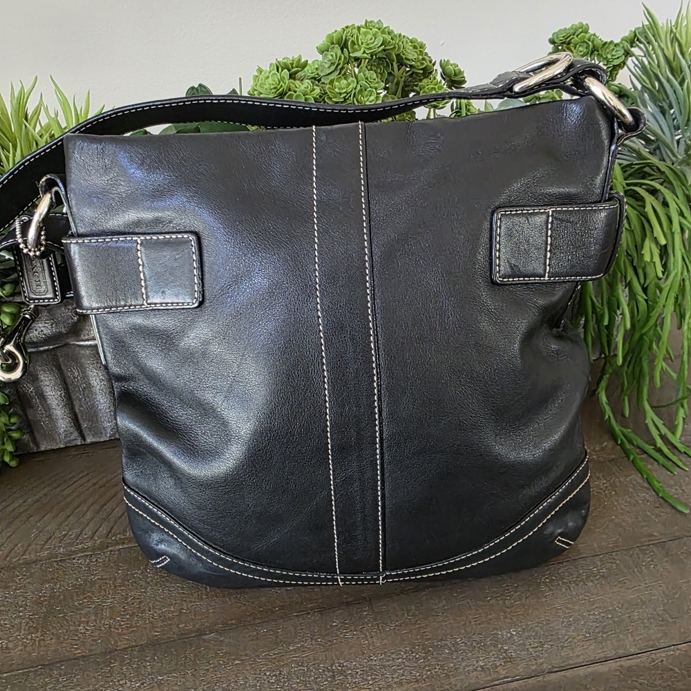 Vintage Coach Black Leather SOHO Crossbody/Shoulder Bag - Picture 3 of 9